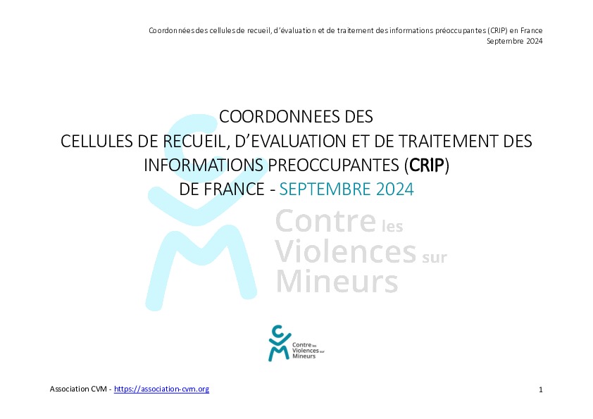 Annuaire des CRIP de France